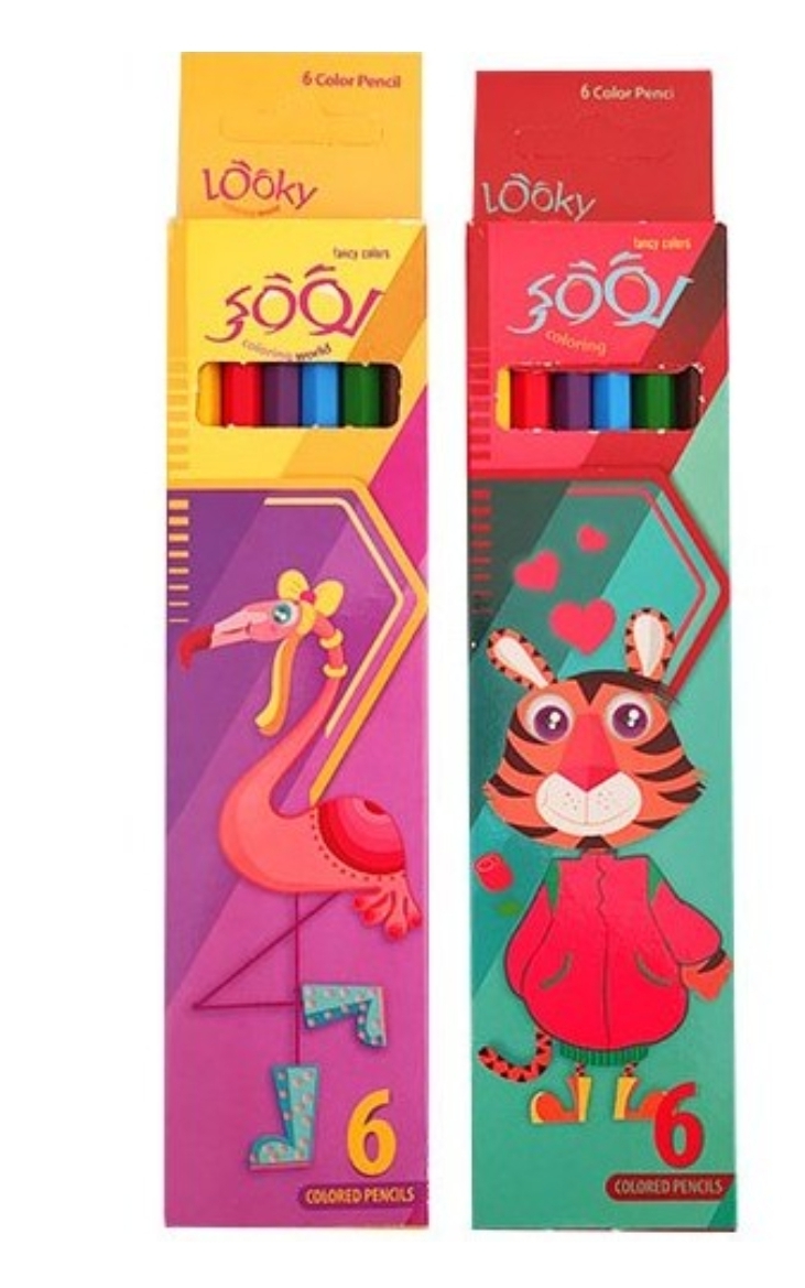 مداد رنگی لوکی 6 رنگ بلند